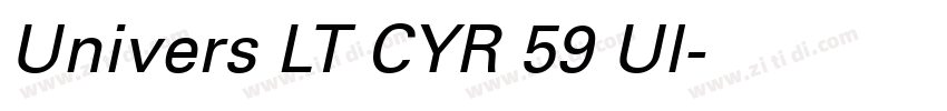 Univers LT CYR 59 Ul字体转换